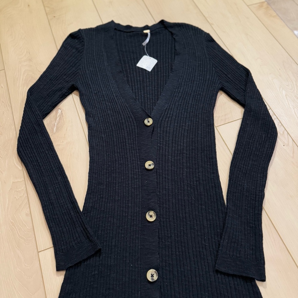 free people black date night cardi BNWT - Picture 9 of 12